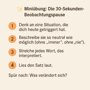 30s - Beobachtungspause